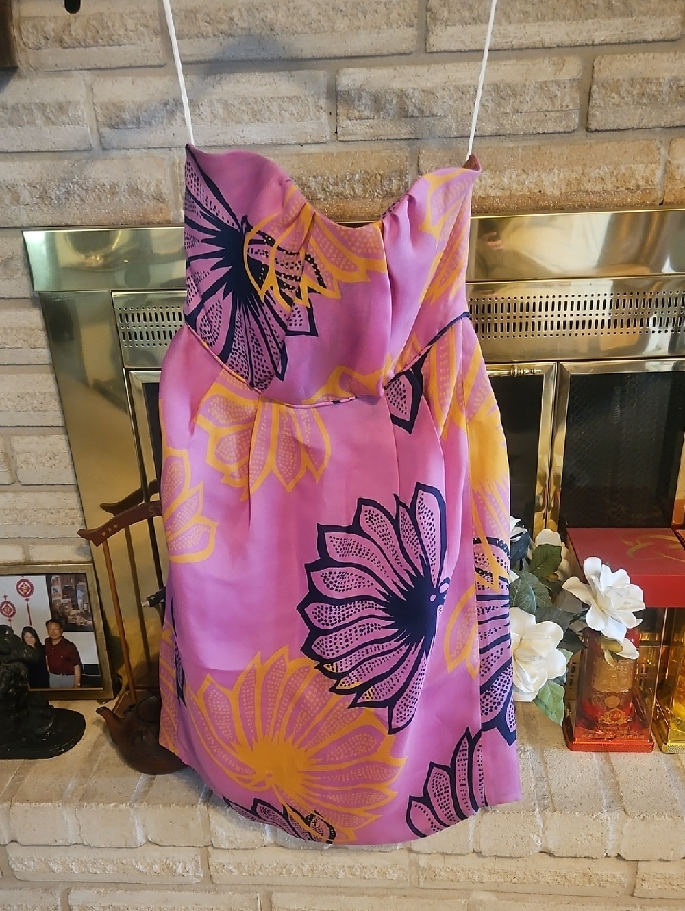 Anthropologie Sariah Limited Edition Hand Printed Silk Dress